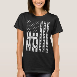 Happy Pi Day American Flag Kids Math Teachers Stud T-Shirt