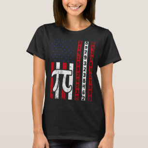 Happy Pi Day American Flag Kids Math Teachers Stud T-Shirt