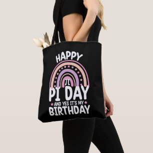 Happy Pi Day And Yes It's My Birthday Math Rainbow Tote Bag