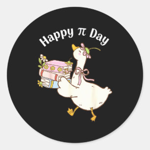 Happy Pi Day Be Funny Math Teacher Lovers 100s Day Classic Round Sticker