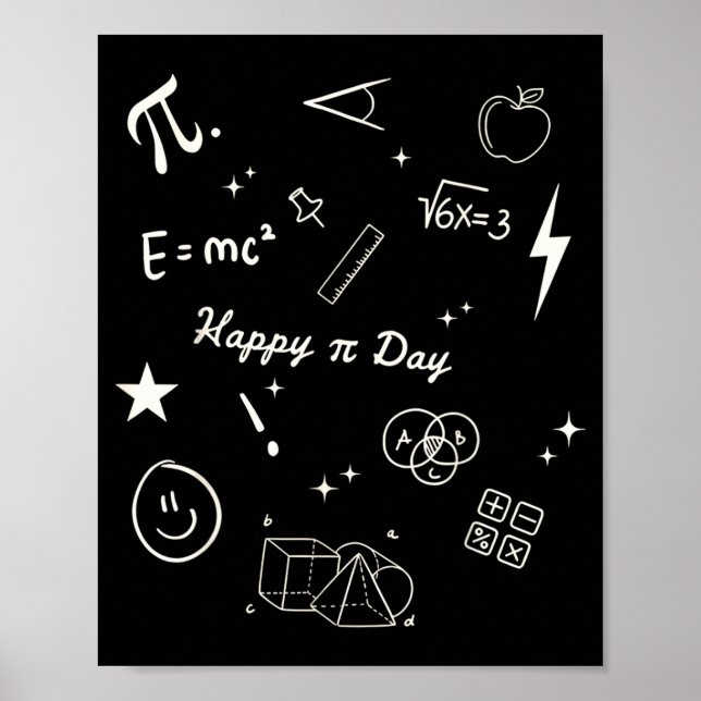 Happy Pi Day Be Funny Math Teacher Lovers 100s Day Poster (Front)