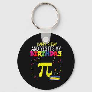 Happy Pi Day Birthday 3.14 Bday Math Pun Geek Men Key Ring