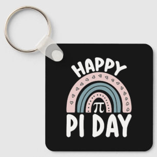 Happy Pi Day Boho Rainbow Math Mathematic Key Ring