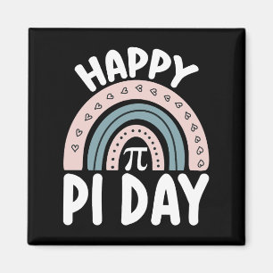 Happy Pi Day Boho Rainbow Math Mathematic Magnet
