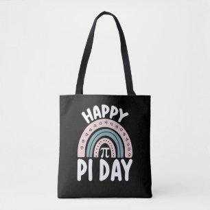 Happy Pi Day Boho Rainbow Math Mathematic Tote Bag