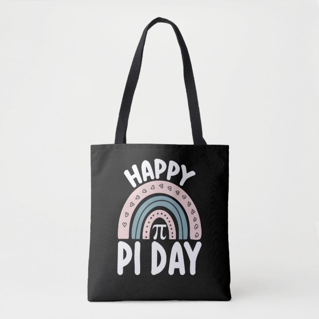 Happy Pi Day Boho Rainbow Math Mathematic Tote Bag (Front)