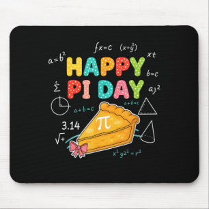 Happy Pi Day Bow Pie Girls Kids 3,14 Pi Number Sym Mouse Mat