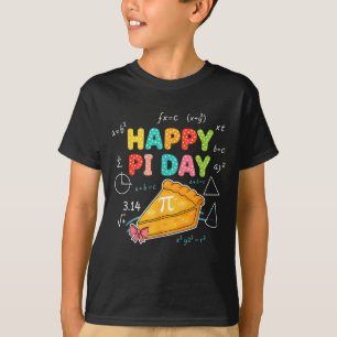 Happy Pi Day Bow Pie Girls Kids 3,14 Pi Number Sym T-Shirt