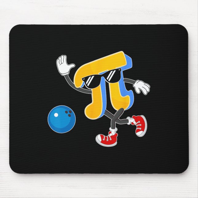 Happy Pi Day Bowling Lovers Pi Symbol Math Teacher Mouse Mat (Front)