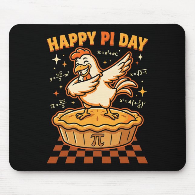 Happy Pi Day Chicken Pot Pi Day Pie Math Lover Gee Mouse Mat (Front)