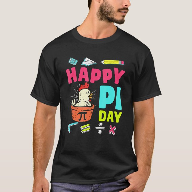 Happy Pi Day Chicken Pot Pi Math Teacher Kid Boy G T-Shirt (Front)