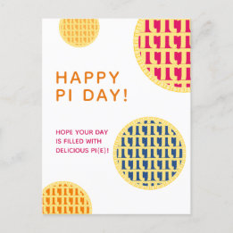 "Happy Pi Day!" Delicious Pi(e) | 4 Lattice Pies Postcard