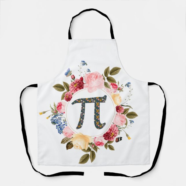  Happy Pi Day Funny Beautiful Flowers for women Apron (Front)