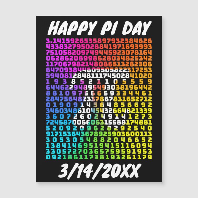 Happy Pi Day Funny School Math Letter Art (Front)