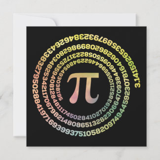 Happy Pi Day Funny School Math Spiral Text