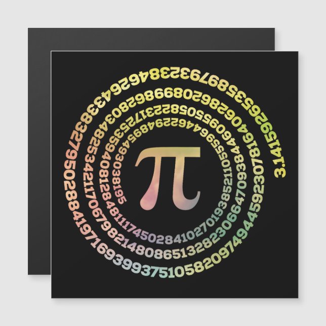 Happy Pi Day Funny School Math Spiral Text (Front/Back)