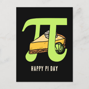 HAPPY PI DAY Key Lime Pie Postcard