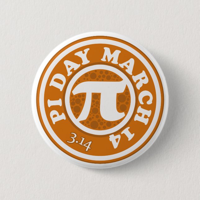 Happy Pi Day March 14 6 Cm Round Badge (Front)
