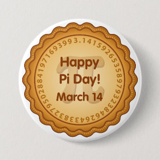 Happy Pi Day, March 14 7.5 Cm Round Badge