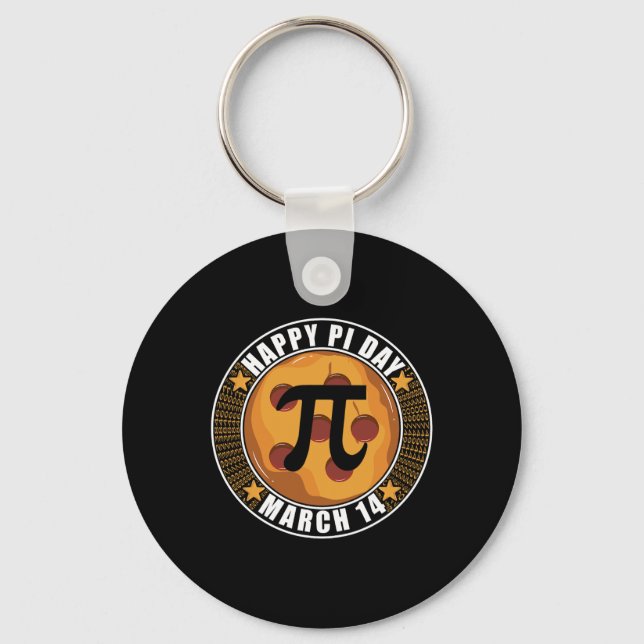 Happy Pi Day March 14  Key Ring (Front)