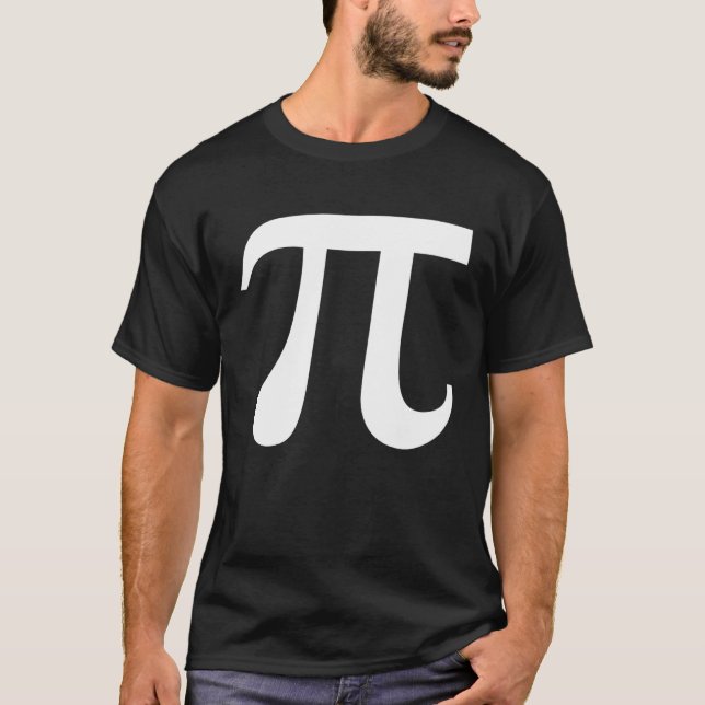 Happy Pi Day March 14 White Pi Symbol 3 14 Science T-Shirt (Front)