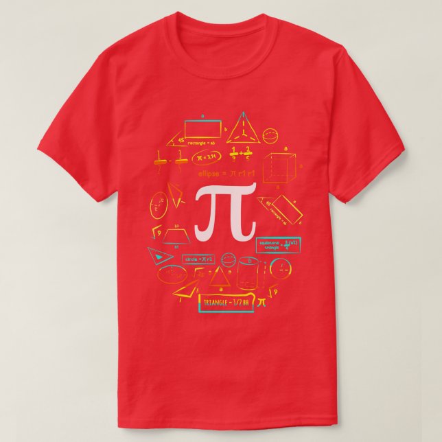 Happy Pi Day Math Equation T-Shirt (Design Front)
