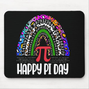 Happy Pi Day Mathematic Leopard Rainbow, Math Nerd Mouse Mat