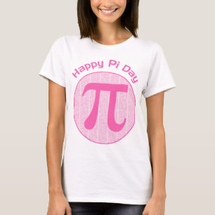 Happy Pi Day Numbers Pink T-Shirt