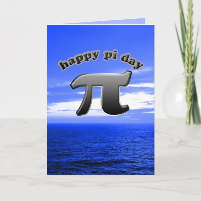 Happy Pi Day | Pi Symbol for Math Nerds March 14 Card (Front)