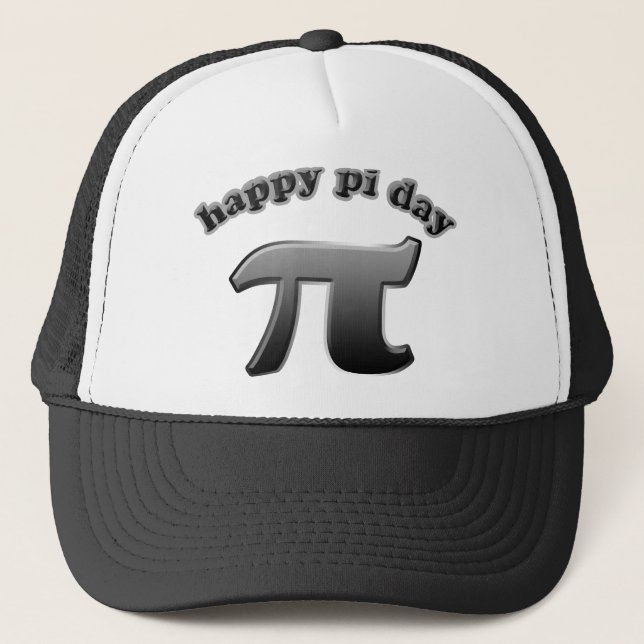 Happy Pi Day Pi Symbol for Math Nerds on March 14 Trucker Hat (Front)