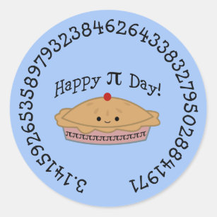 Happy Pi Day Pie Classic Round Sticker
