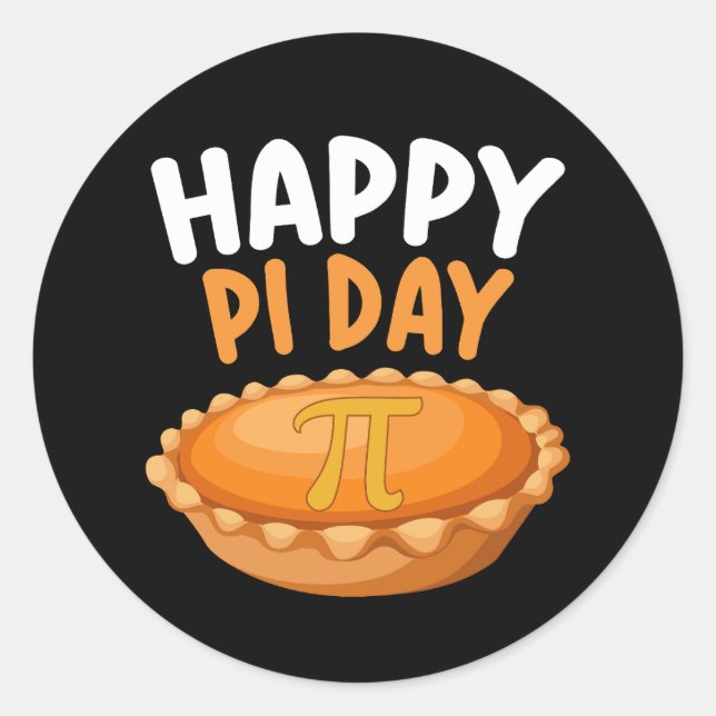 Happy Pi Day Pie Mathematics Math Rainbow Classic Round Sticker (Front)