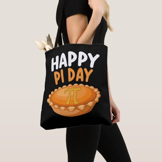 Happy Pi Day Pie Mathematics Math Rainbow Tote Bag (Close Up)