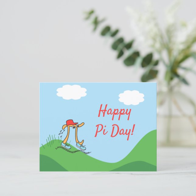 Happy Pi Day Postcard (Standing Front)