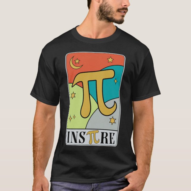 Happy Pi Day Retro Groovy Math Teacher Math Geek P T-Shirt (Front)