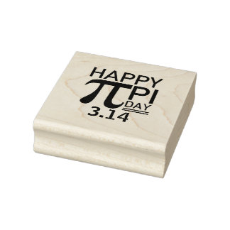 Happy Pi Day Rubber Stamp