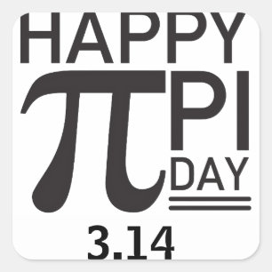 Happy Pi Day Square Sticker