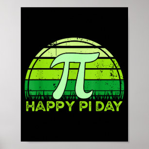 Happy Pi Day Vintage 3,14 Pi Number Math Teacher S Poster