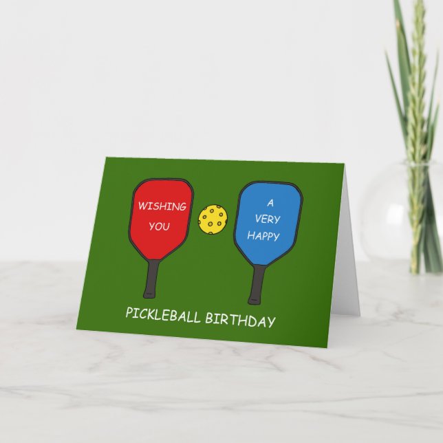 Happy Pickleball Birthday  Card (Front)
