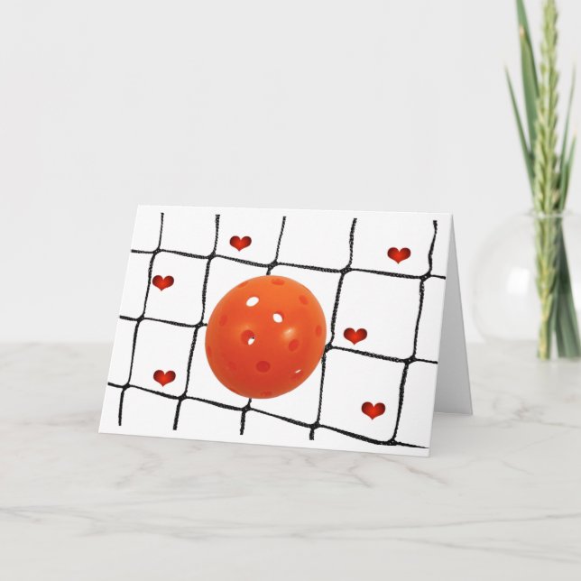 Happy Pickleball Valentine's Day Card (Front)