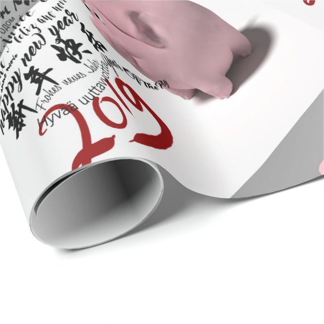 Happy PIg New Year 2019 Wrapping Paper (Roll Corner)