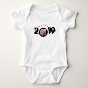 Happy PIg Year 2019 Original 3D Baby Bodysuit