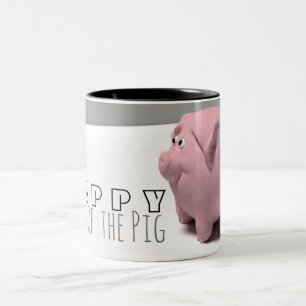 Happy PIg Year cute 3D two-tone Mug