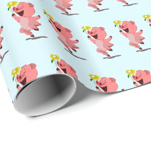 Happy Piggy Wrapping Paper (Roll Corner)
