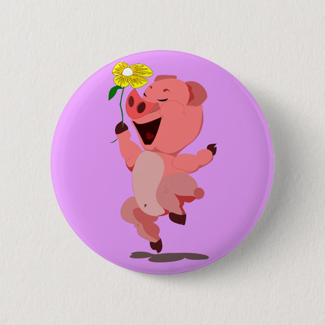 Happy Piglet Button (Front)