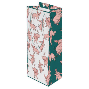 Happy piglet wine bag