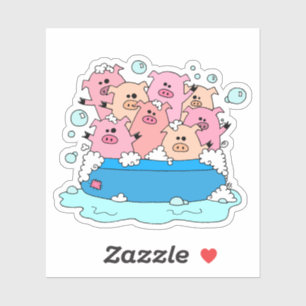 Happy Pigs Laptop Sticker