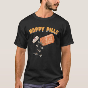 Happy Pills American Shorthair Cat  Feline  Humor T-Shirt