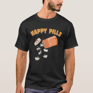 Happy Pills British Shorthair Cat Feline Humour T-Shirt