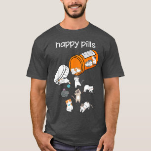 Happy Pills Cats Cute Funny Cat Lover Pet Owner G T-Shirt